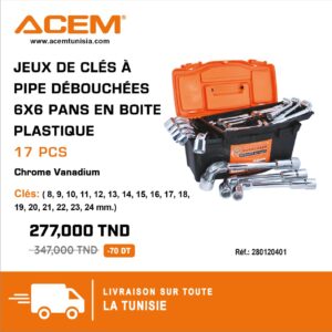 Jeux de Clés à pipe 6x6 pans 8 - 24 mm