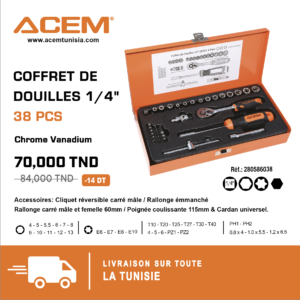 586038 - Coffret de Douilles 1/4"