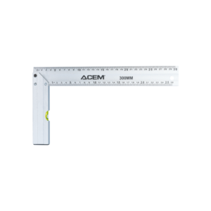 Graduated blade square with one side mitered at 45°