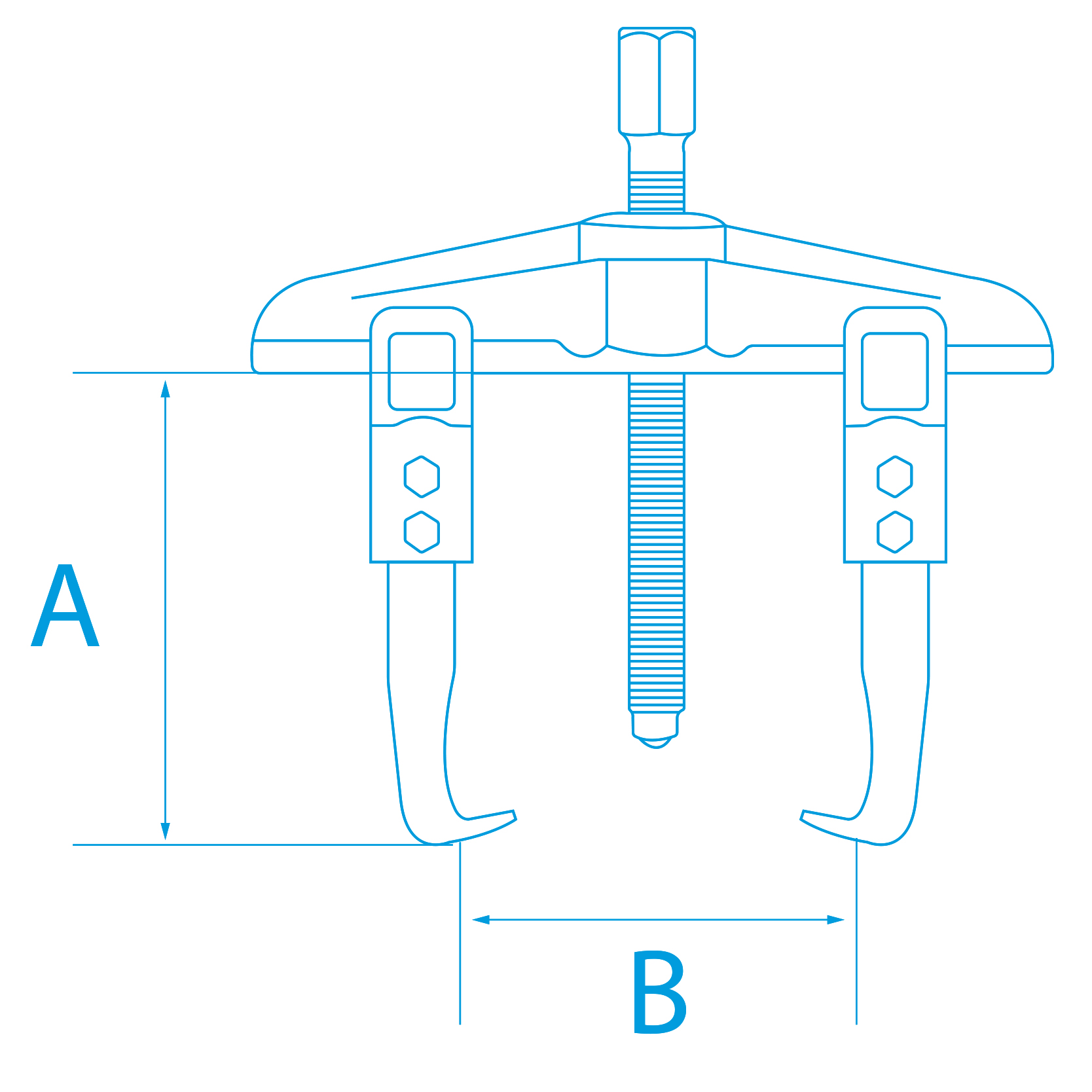 800100 - Extractor with 2 reversible claws with variable openings - Image 2