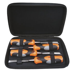 Jeux de 4 ciseaux à bois, manche bi-matière