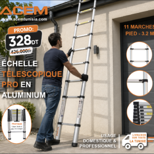 700461 - Échelle télescopique PRO aluminium