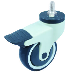 801400 - Roue médicale en nylon avec tige filetée M12x25mm & blocage