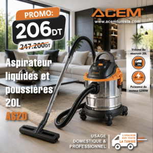 105020 - Aspirateur liquides et poussières 20L AS20