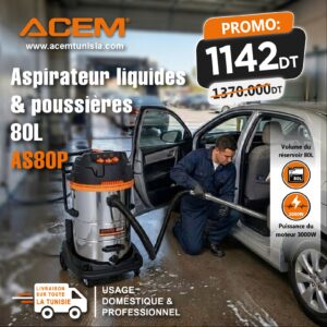 105081 - Aspirateur liquides et poussières 80L  AS80P