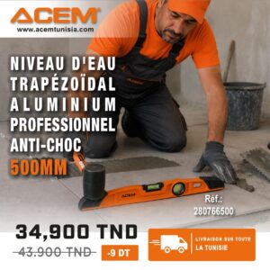 Niveau d'eau trapézoïdal Pro Anti-Choc 500 mm